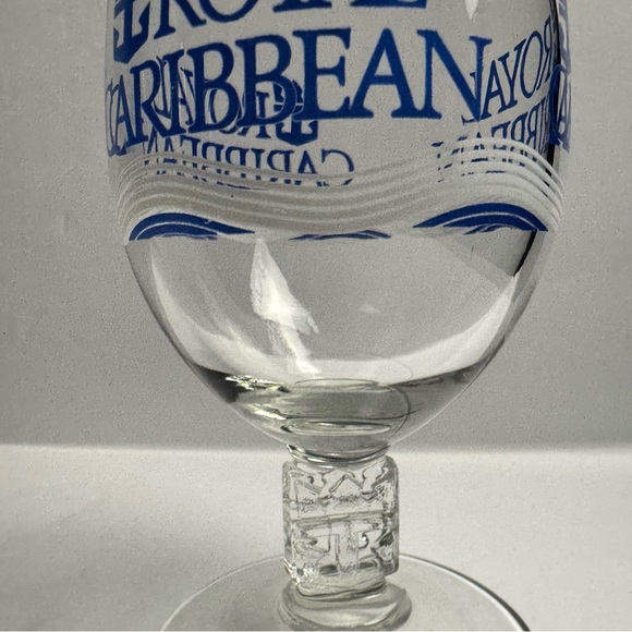 Vintage Royal Caribbean Cruise Tall Hurricane Cocktail Glass - Picture 3 of 5
